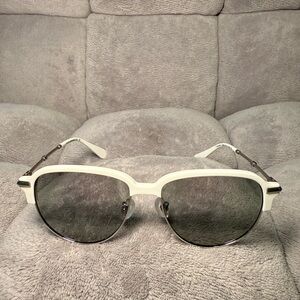 Charriol White Frame Sunglasses with Dark Gray Lenses